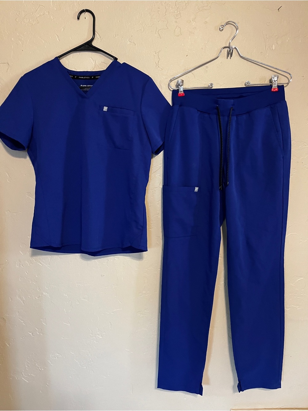Fabletics Royal Blue Scrub Set - Top & Jogger Pants